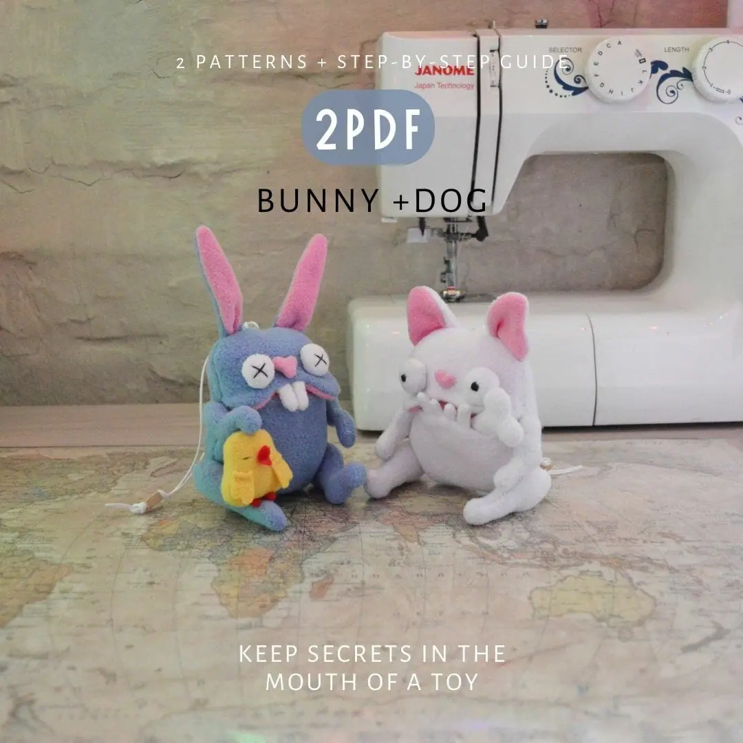 Creepy Cute Bunny Sewing Pattern PDF Stuffed Animal Tutorial