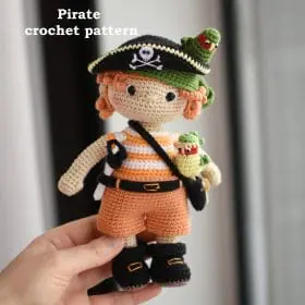 Pirate doll crochet pattern