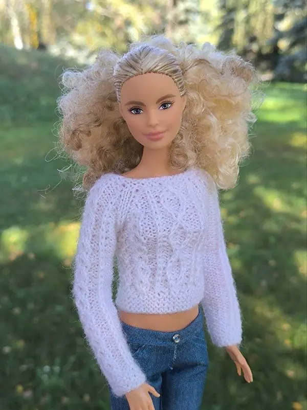 Barbie in White Diamond Sweater