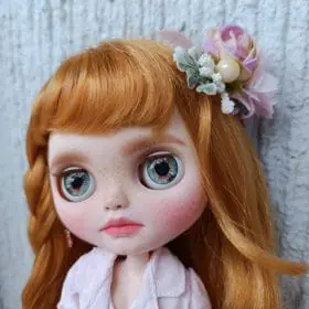 Blythe doll custom red haired lady