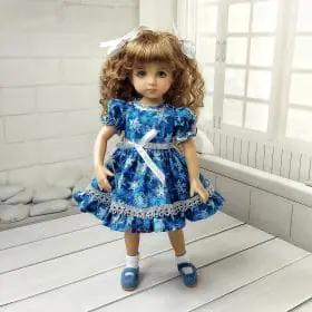 Little Darling blue with snowflakes dress