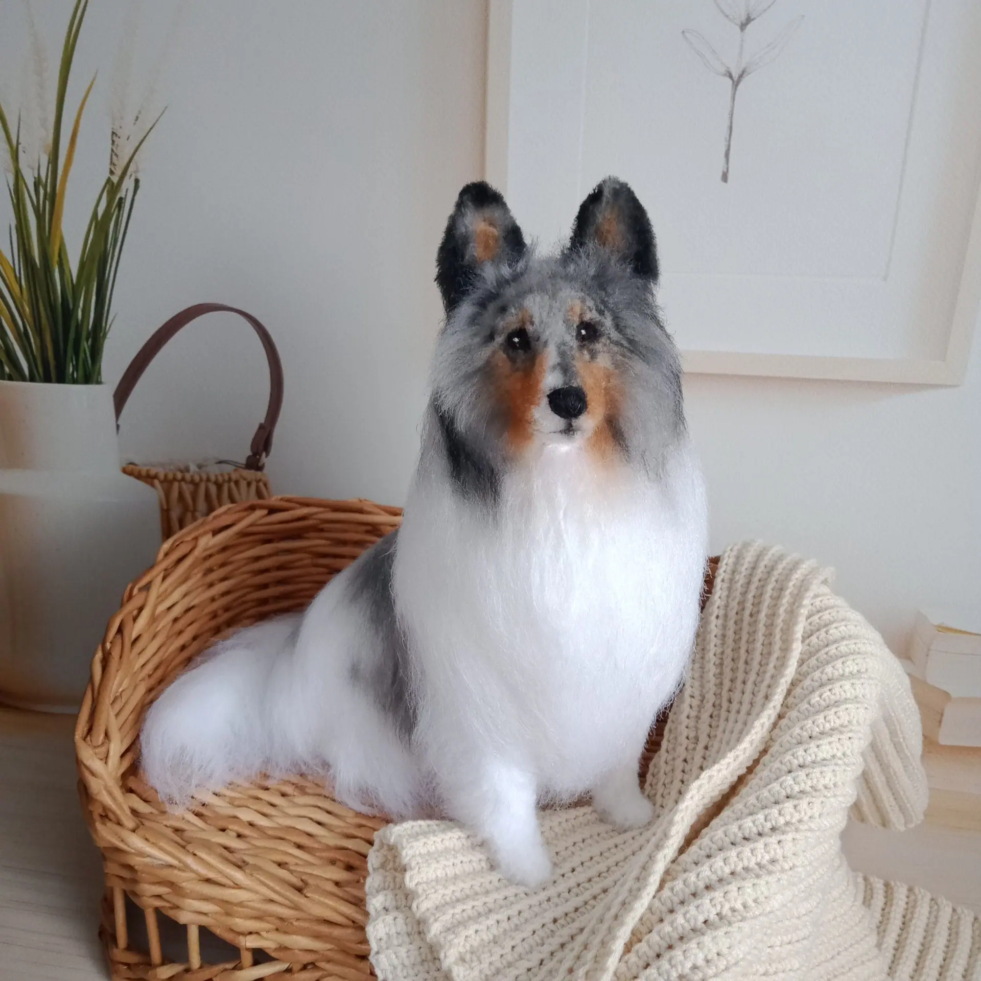 blue merle sheltie stuffed animal