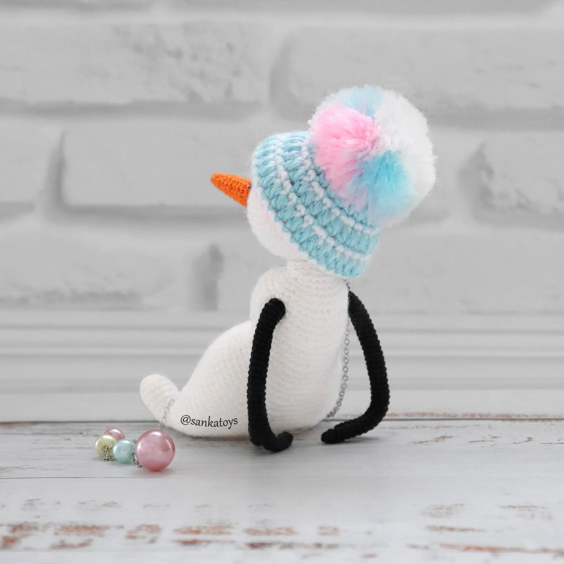 Snowman crochet pattern, English PDF, cute xmas amigurumi