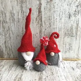 set of three Christmas gnomes