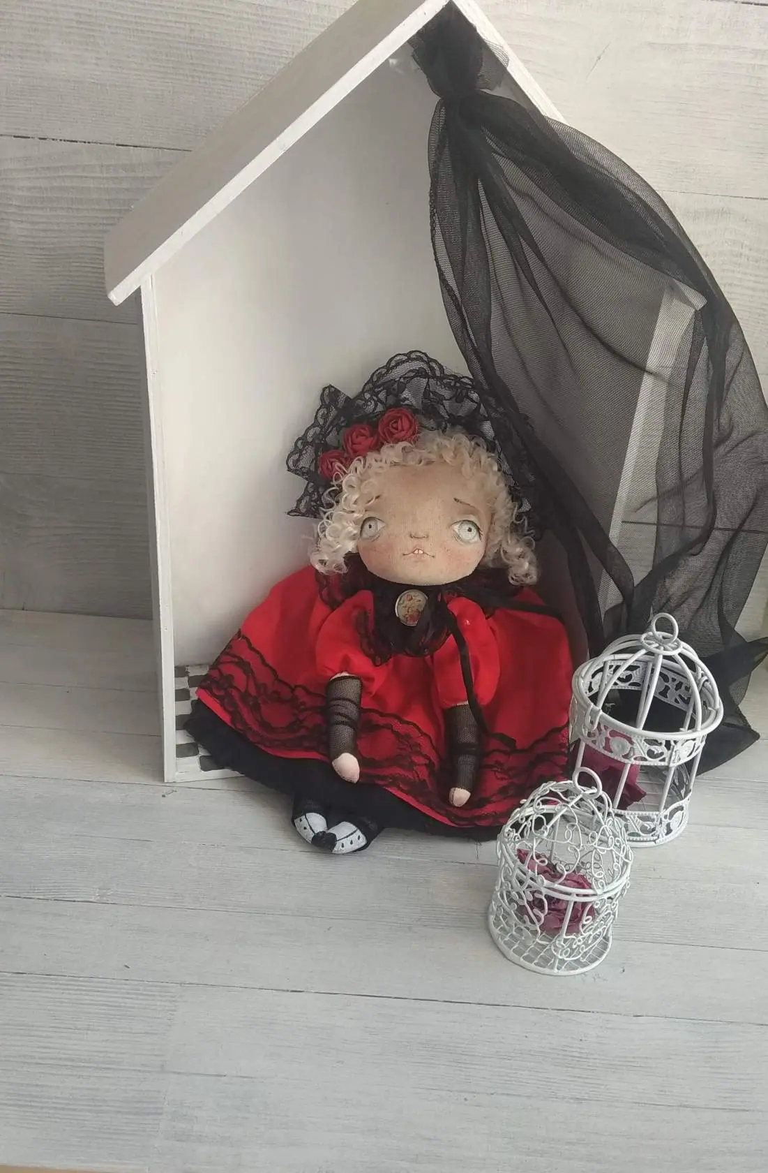 Art textile gothic doll - DailyDoll Shop