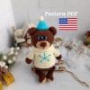 English crochet teddy bear in sweater