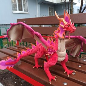 Large doll for order, handmade to order. Large dragon, fire dragon. For commission. The Legend of Spyro