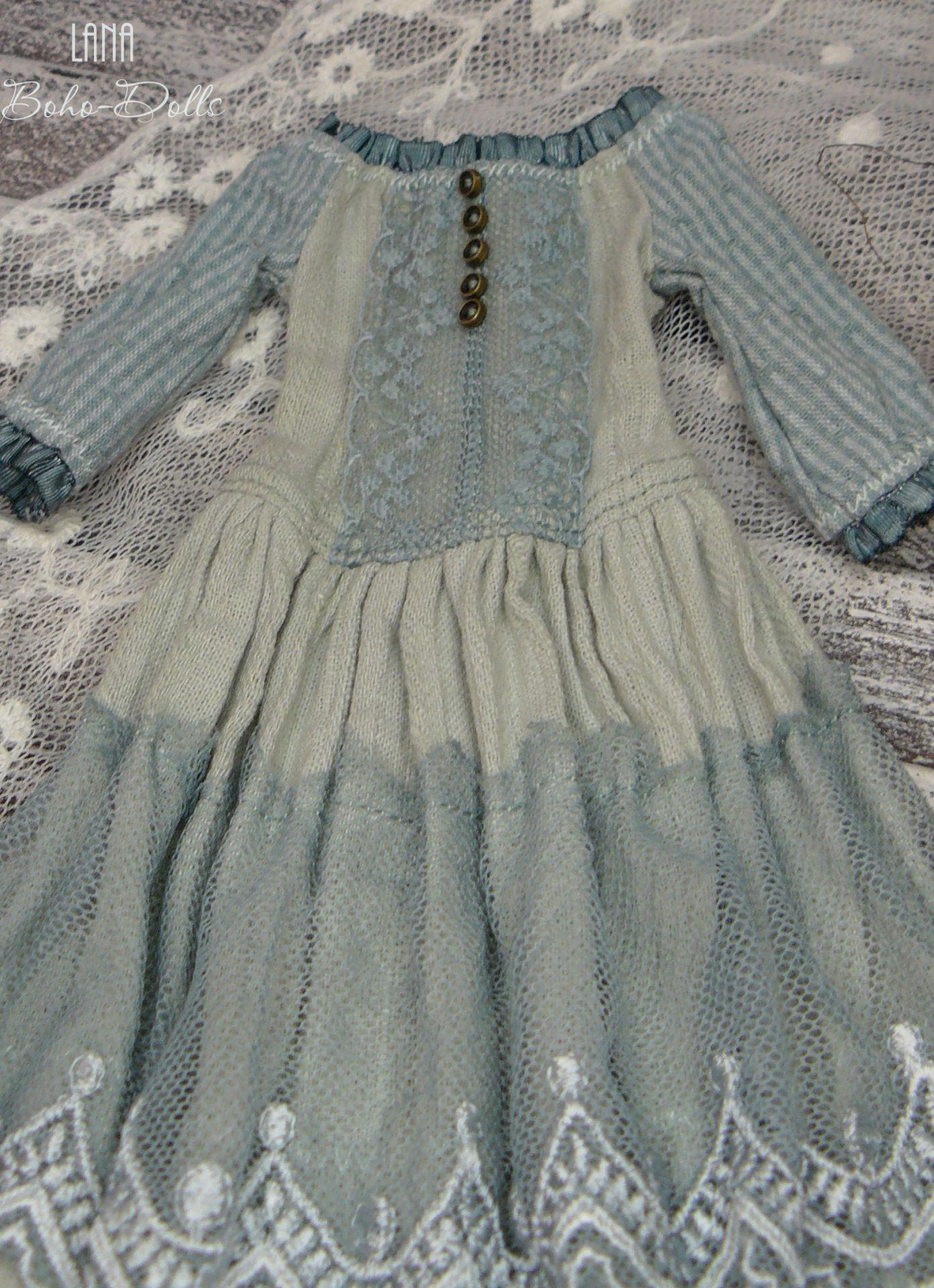Ptichka Doll dress - vintage blue dress 4 Ptichka Lora dress