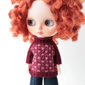 Blythe doll pink sweater pattern