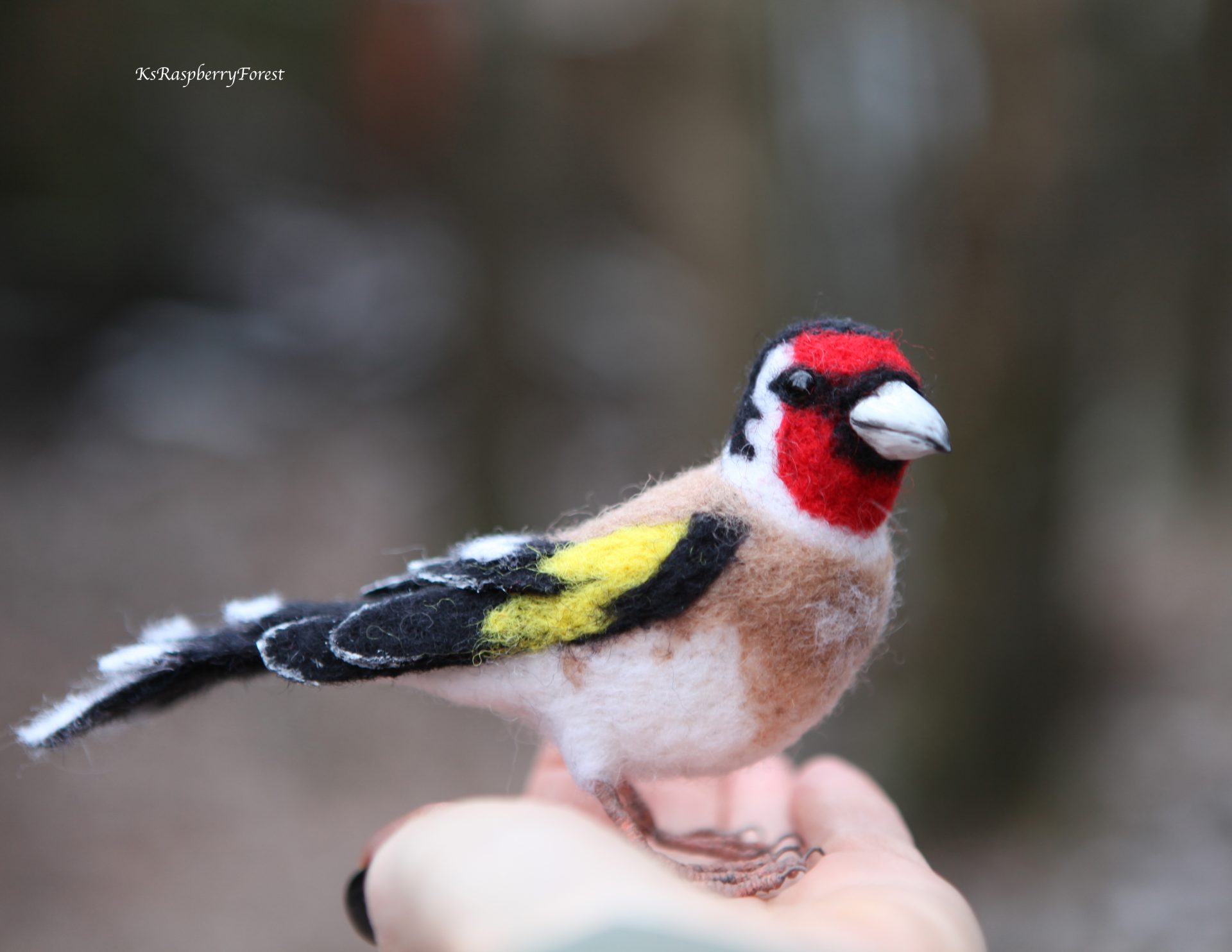 Goldfinch, needle on sale felted bird