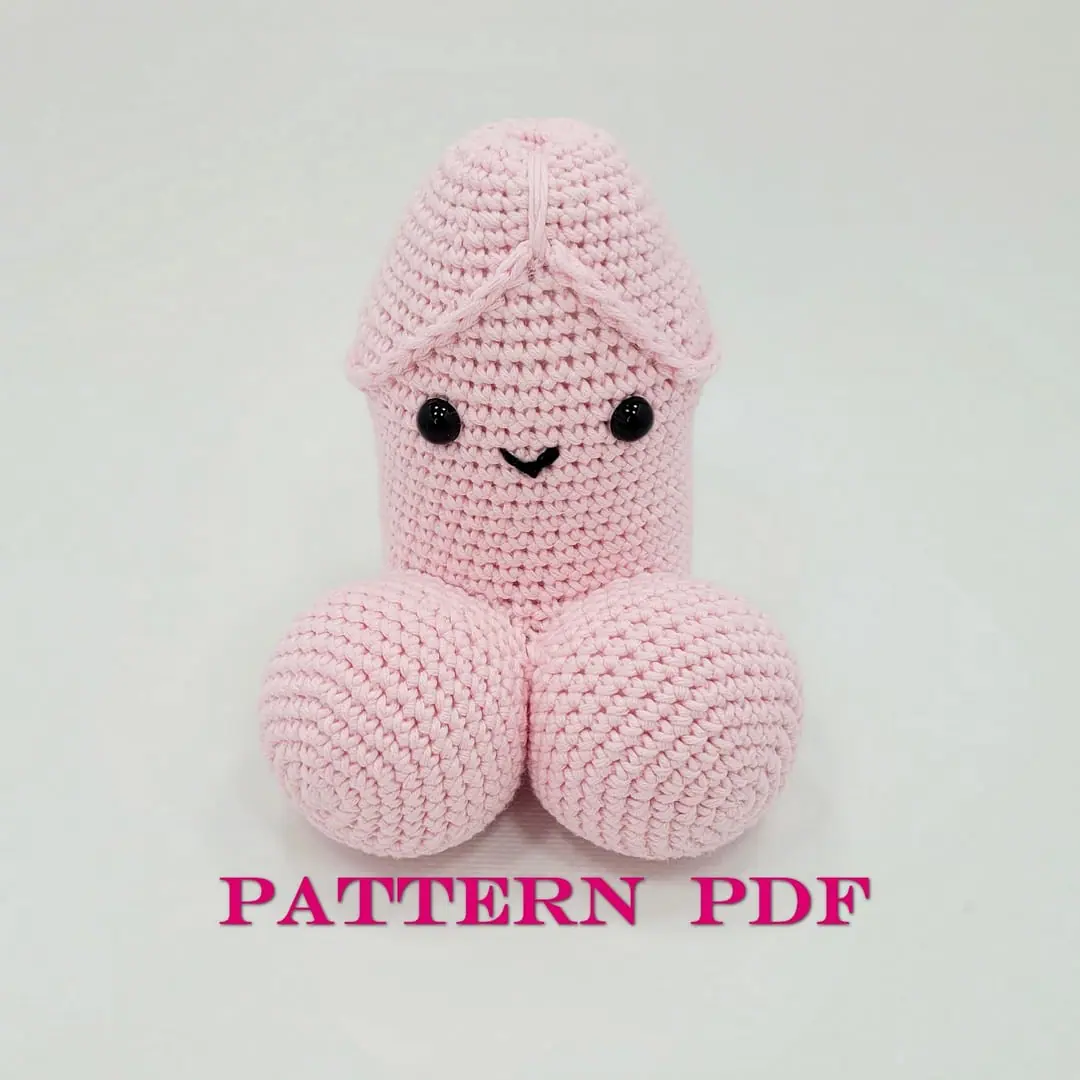 Crochet Penis, Plush Penis Toy, Crochet Personalized Dick, Adult