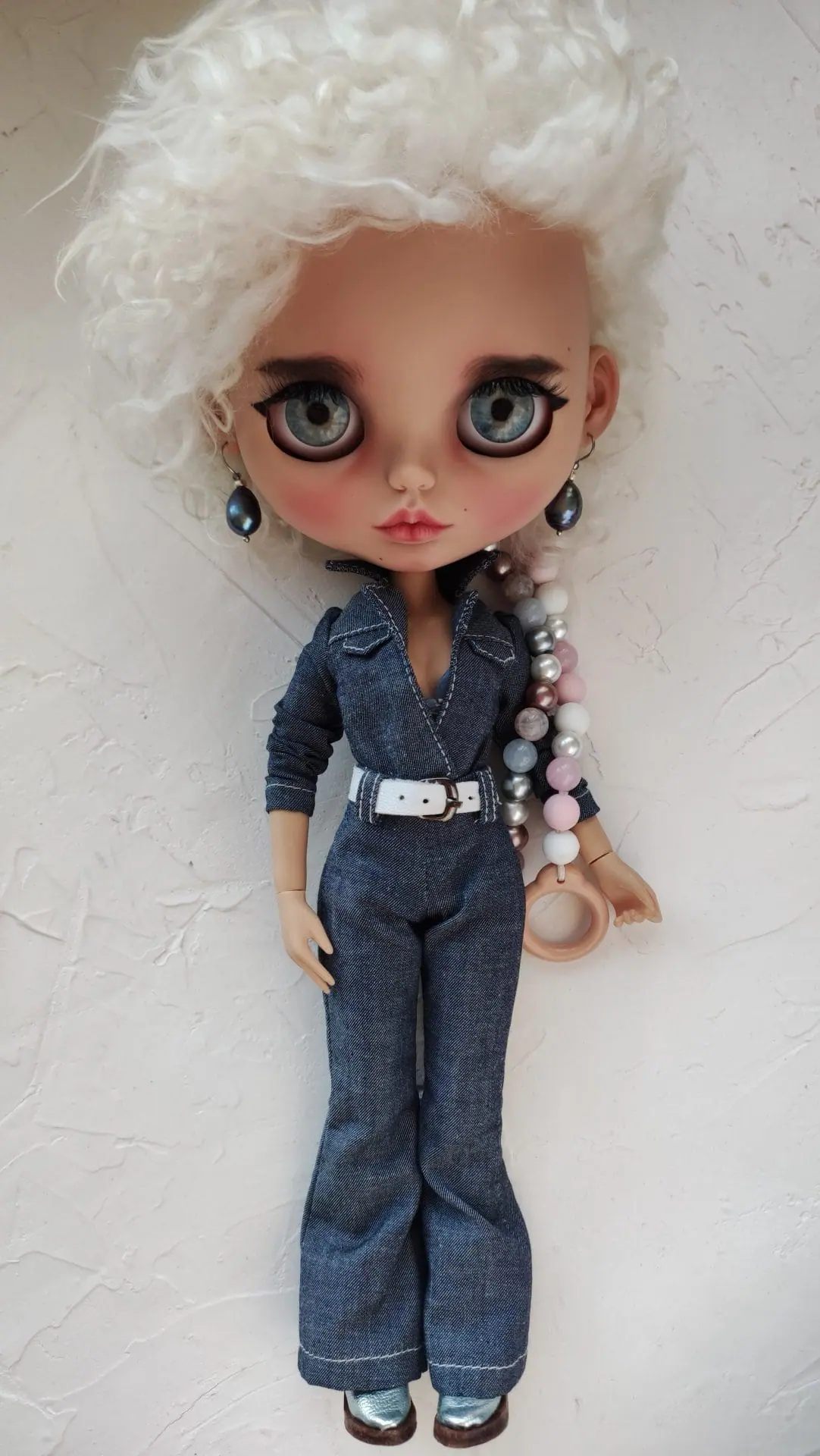 Custom Blythe doll with curly blonde natural hair Num 1