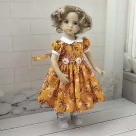 Exquisite Smocked Dress for Little Darling Dolls