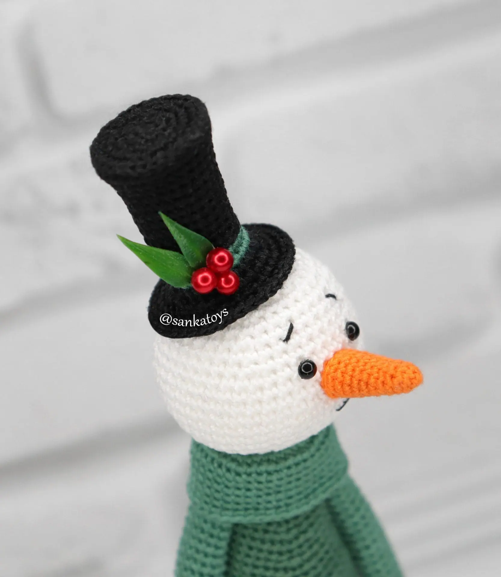 Snowman Gentleman crochet pattern, English PDF, xmas toy