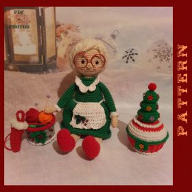Crochet Christmas Amigurumi Grandma Doll Pattern