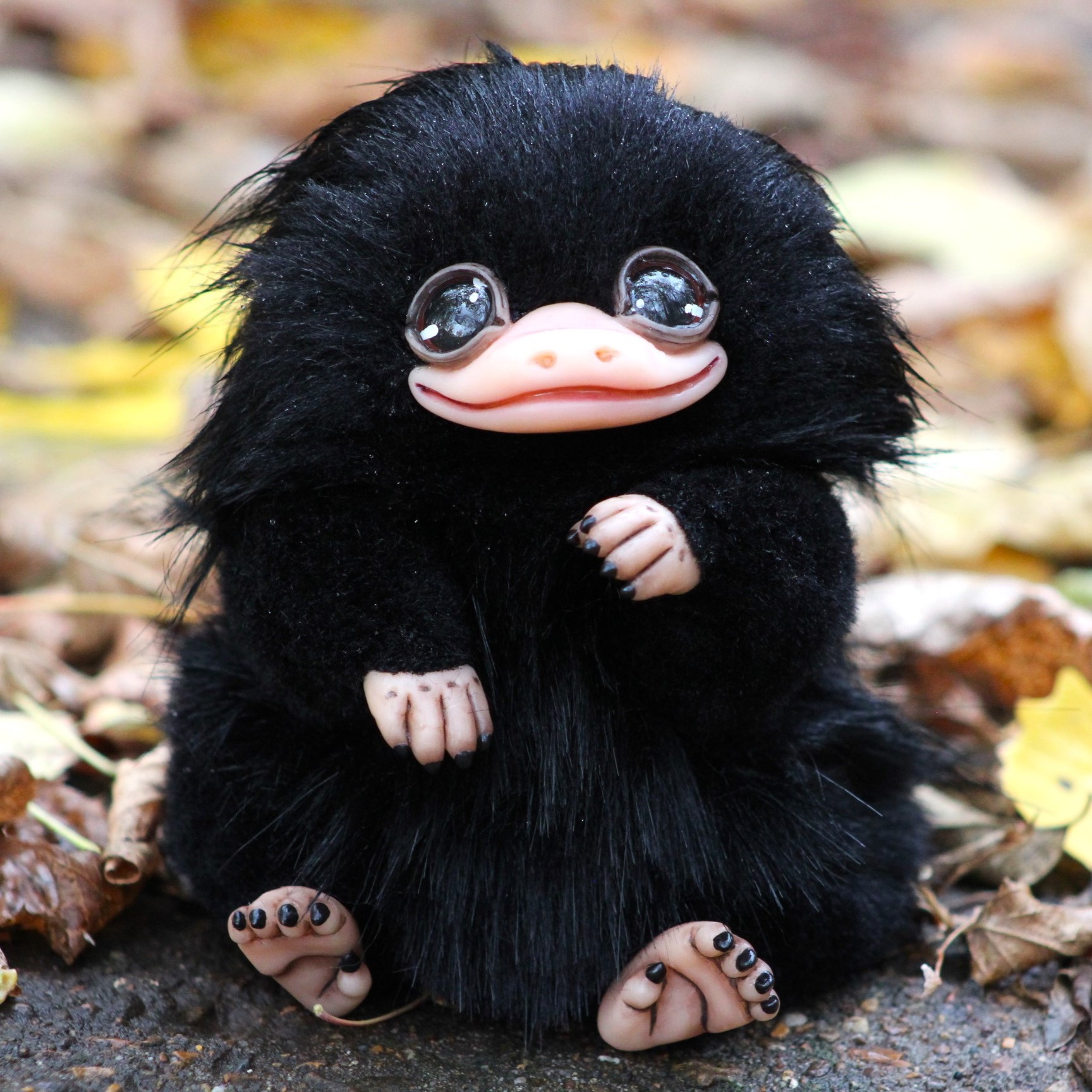 Black baby Niffler plush Fantastic beasts doll