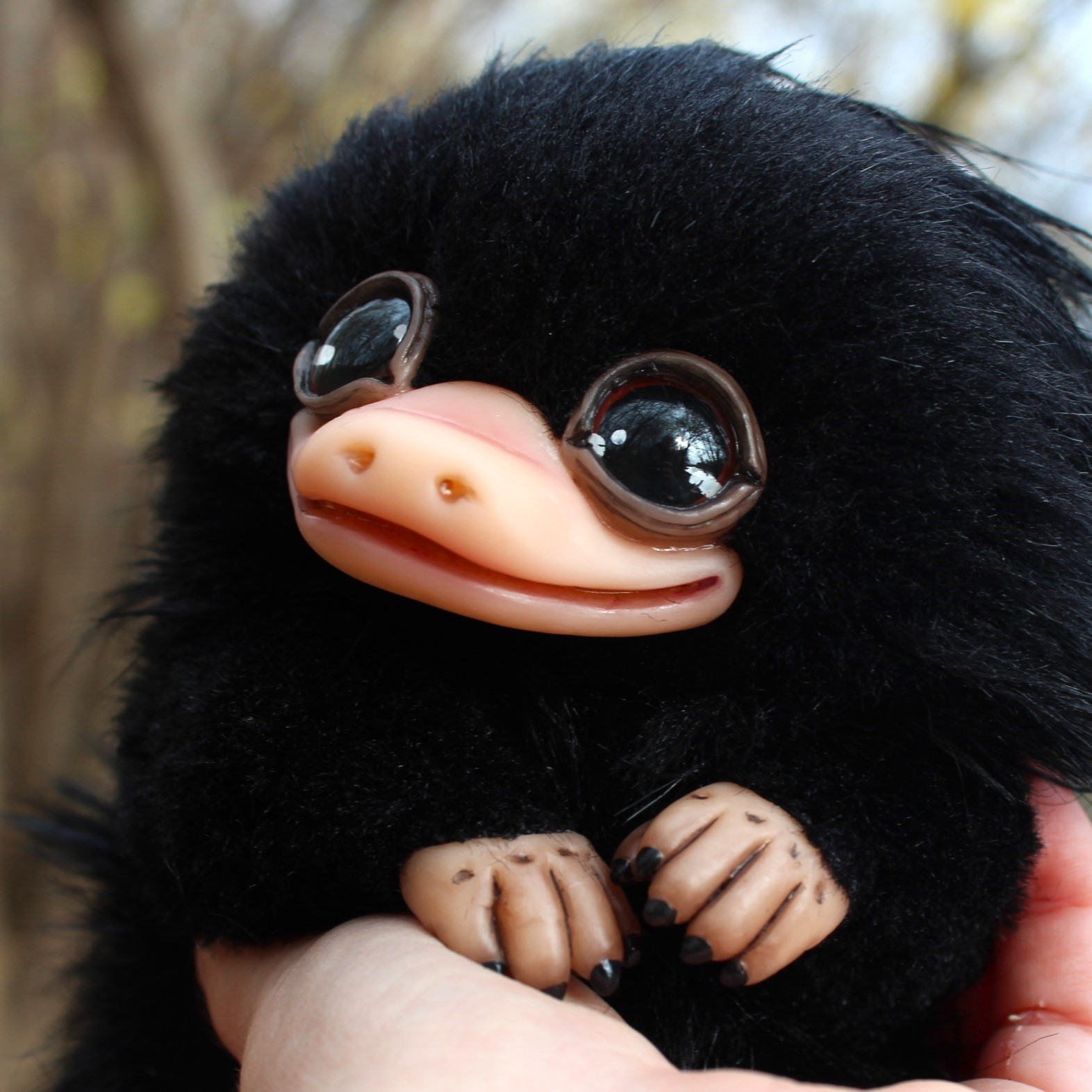 Black baby Niffler plush Fantastic beasts doll