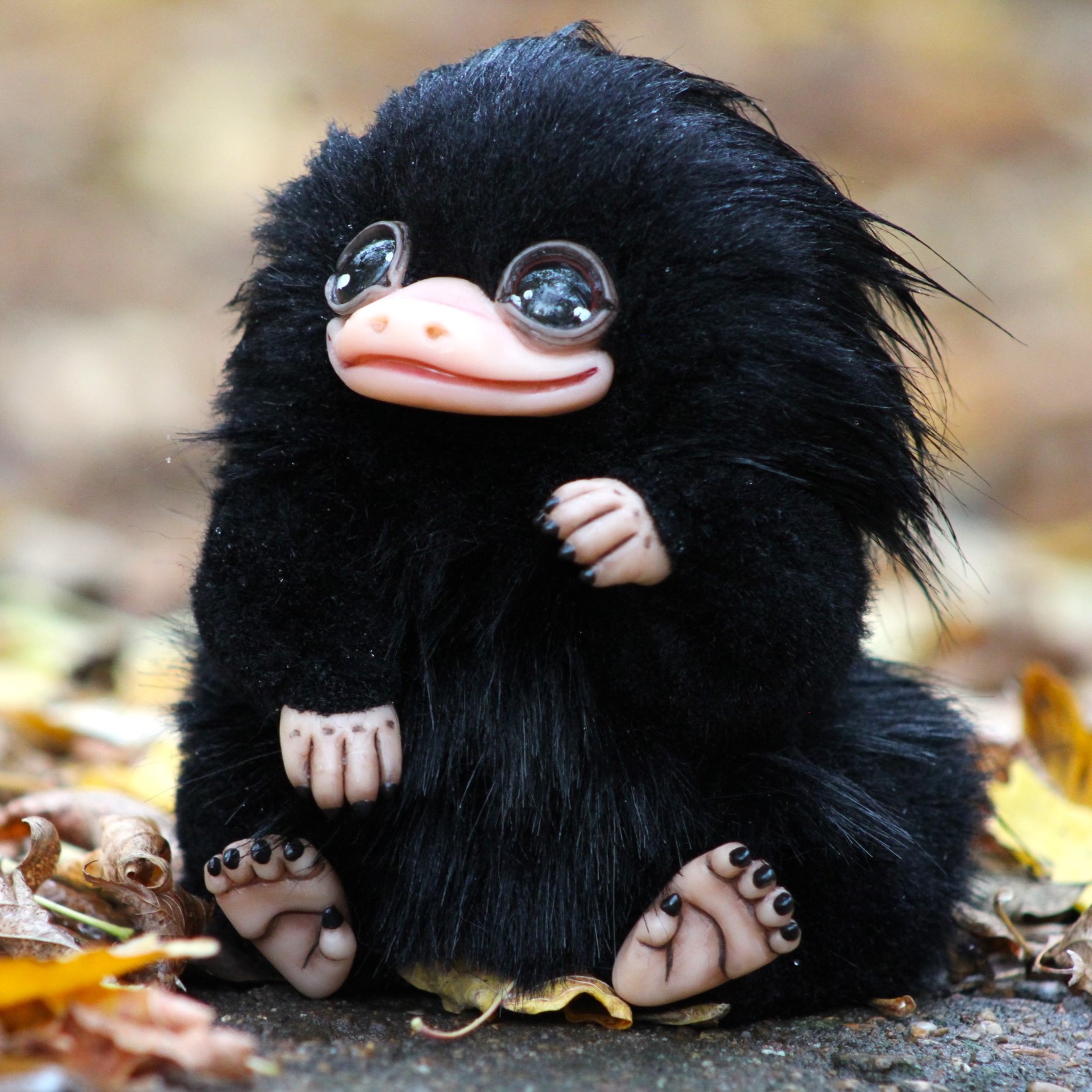 Black baby Niffler plush Fantastic beasts doll