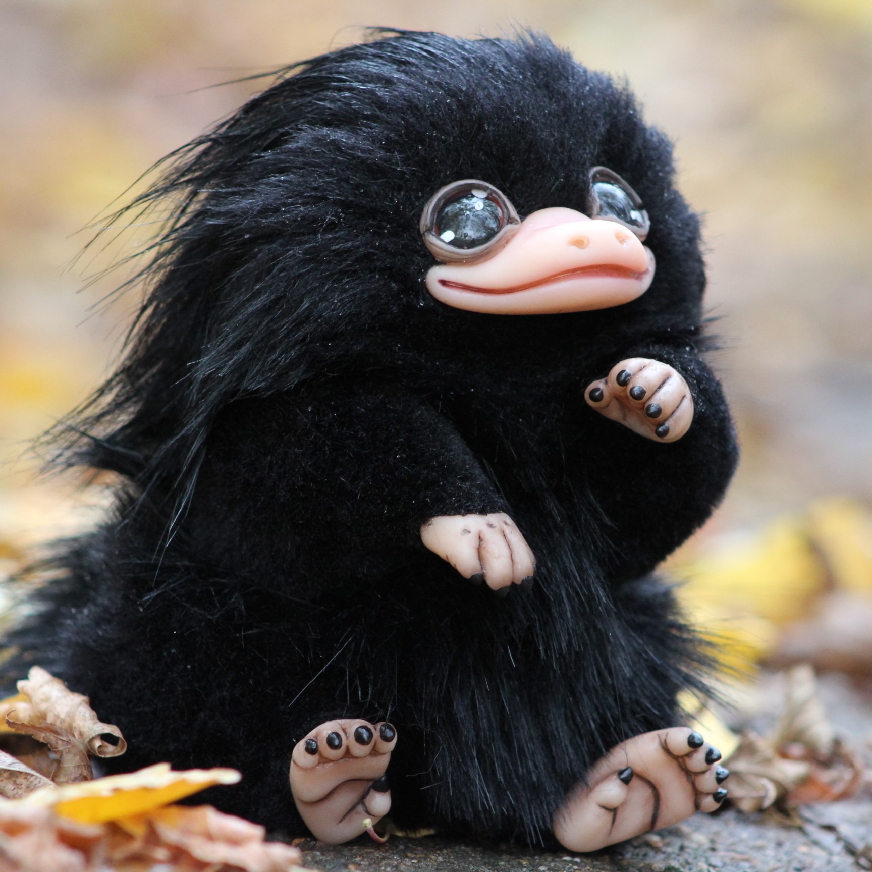 Black baby Niffler plush Fantastic beasts doll