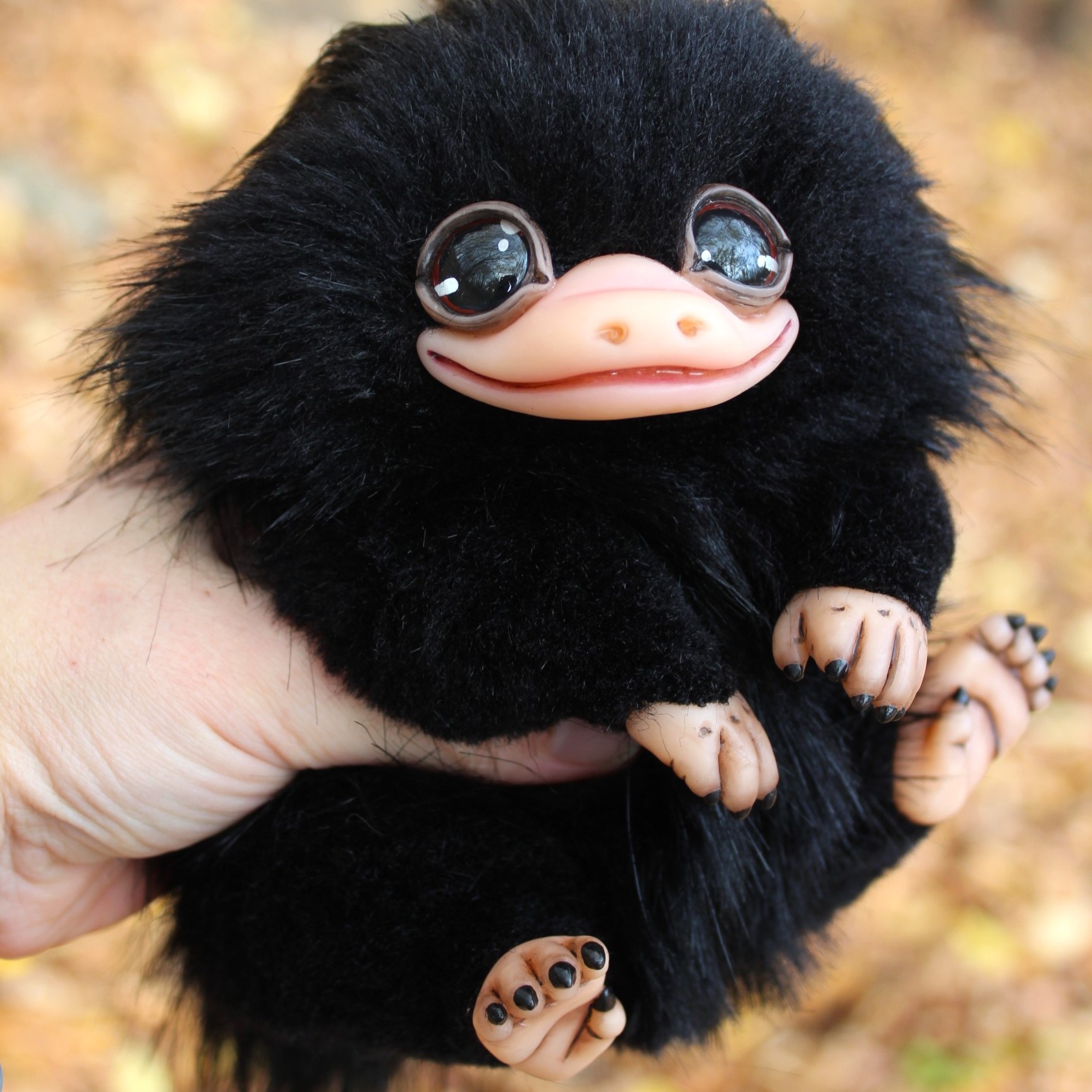 Black baby Niffler plush Fantastic beasts doll