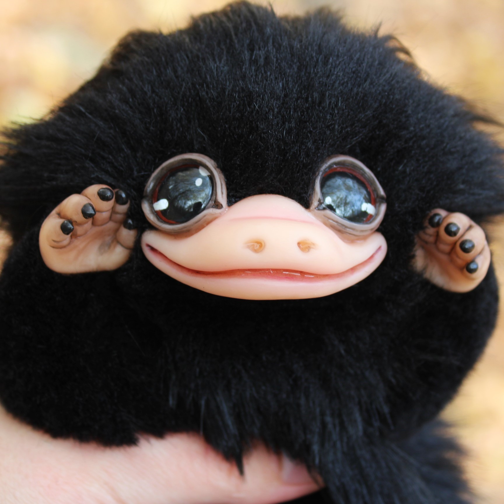 Black baby Niffler plush Fantastic beasts doll