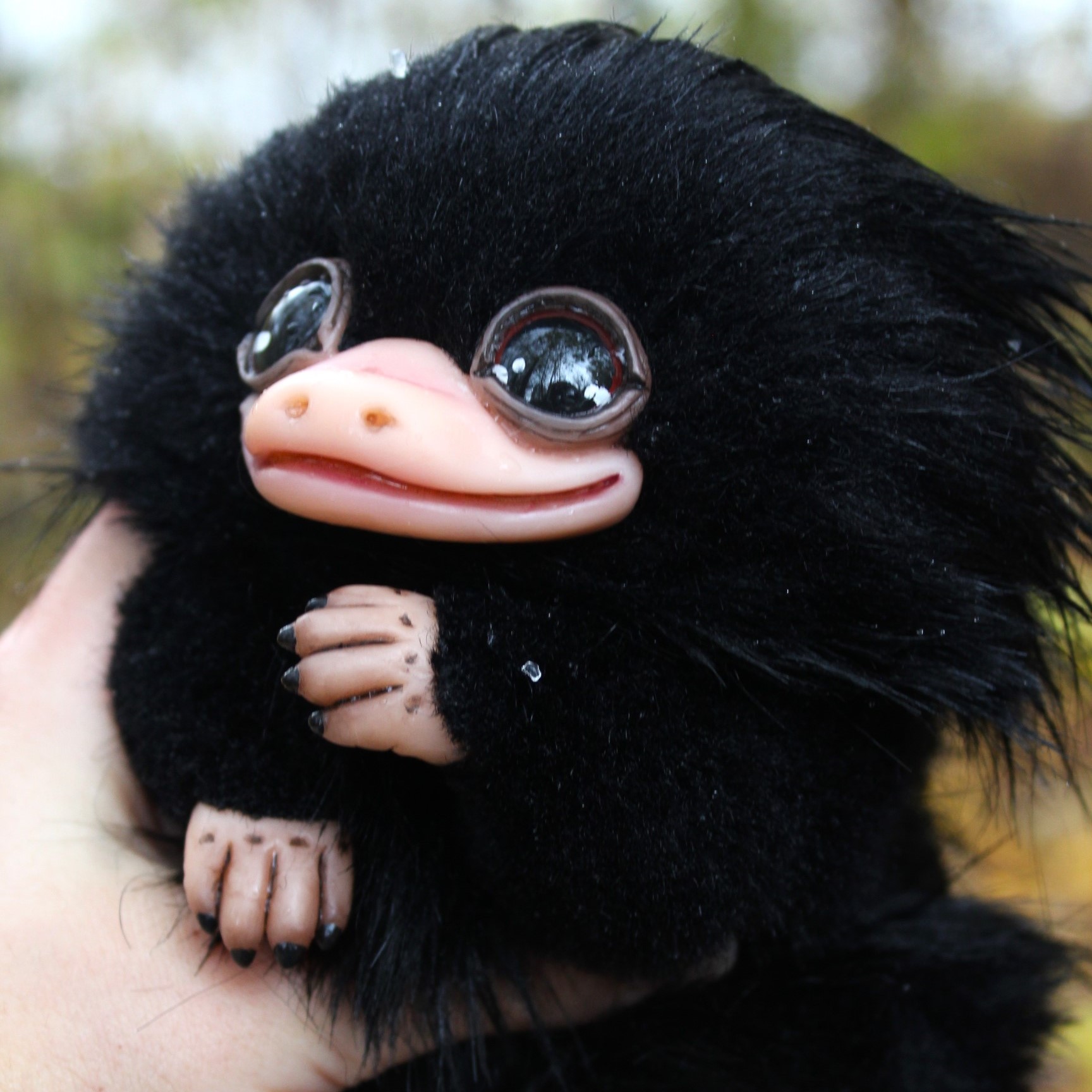 Black baby Niffler plush Fantastic beasts doll