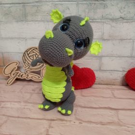 Grey Dragon crocheted