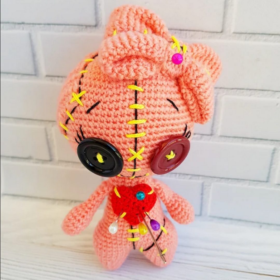Amigurumi doll pattern Little Voodoo Girl Crochet toy 3 crochet doll pattern