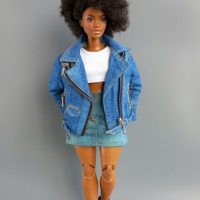 Barbie curvy outfit denim jacket
