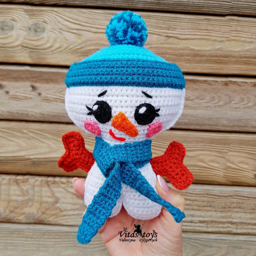 Amigurumi toy pattern Cute Christmas Snowman Crochet