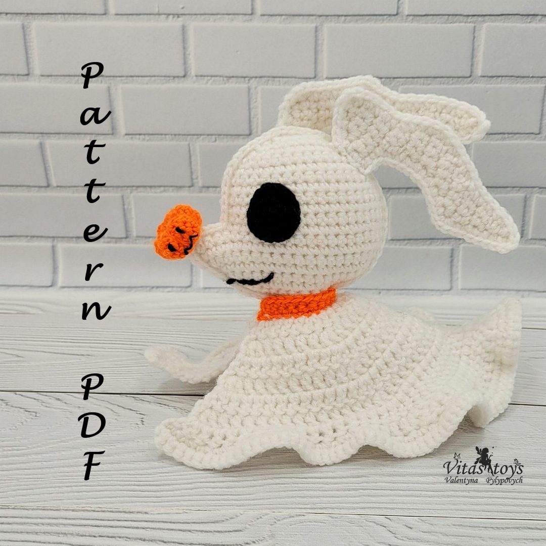 Amigurumi toy pattern ragdoll Ghost Dog Zero Crochet