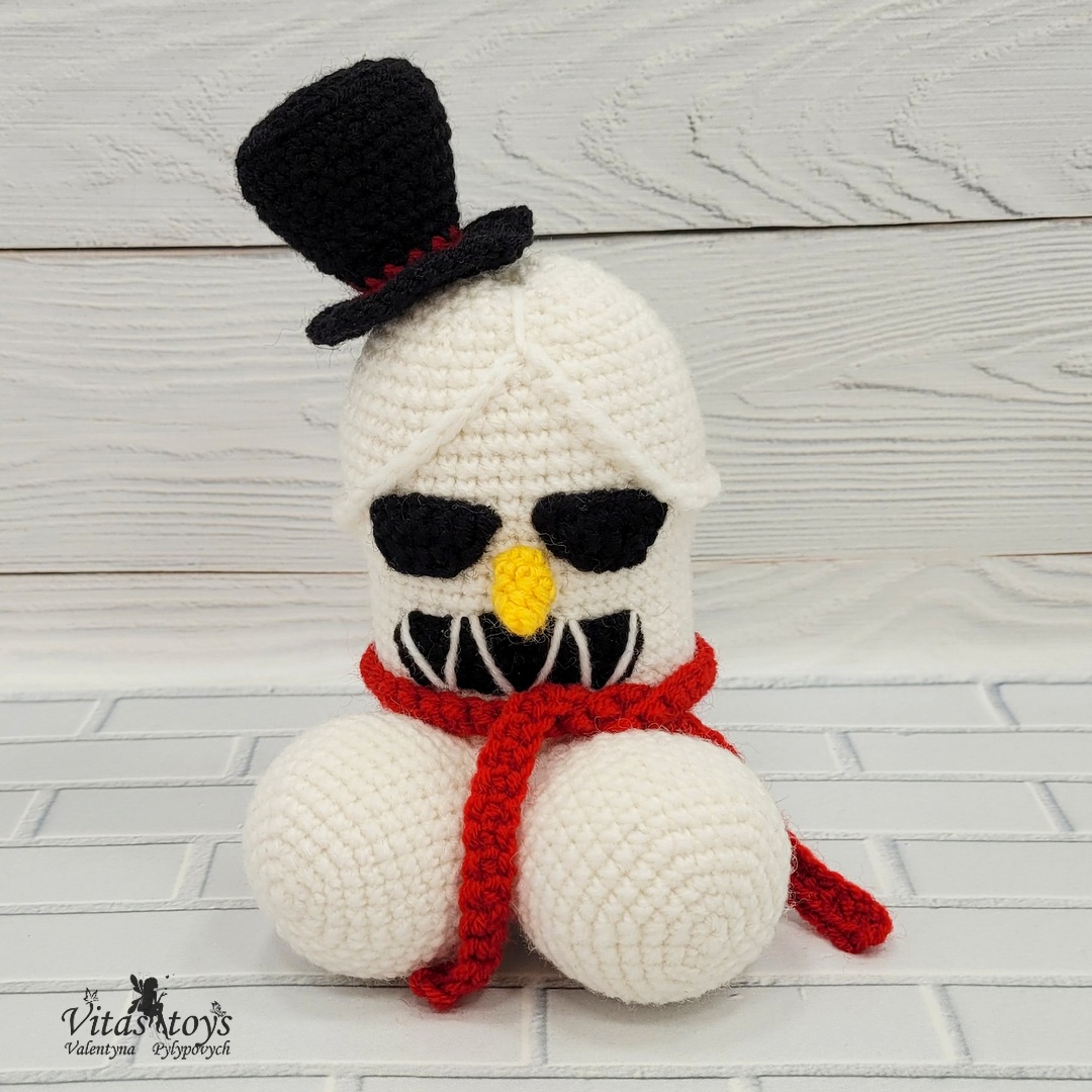 Amigurumi toy pattern Angry Penis-Snowman Crochet toy 2 amigurumi toy