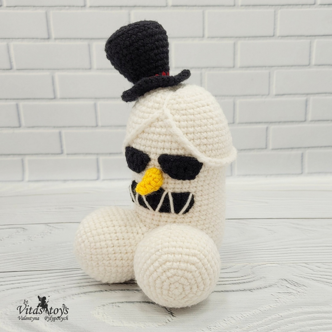 Amigurumi toy pattern Angry Penis-Snowman Crochet toy 6 crochet toy pattern