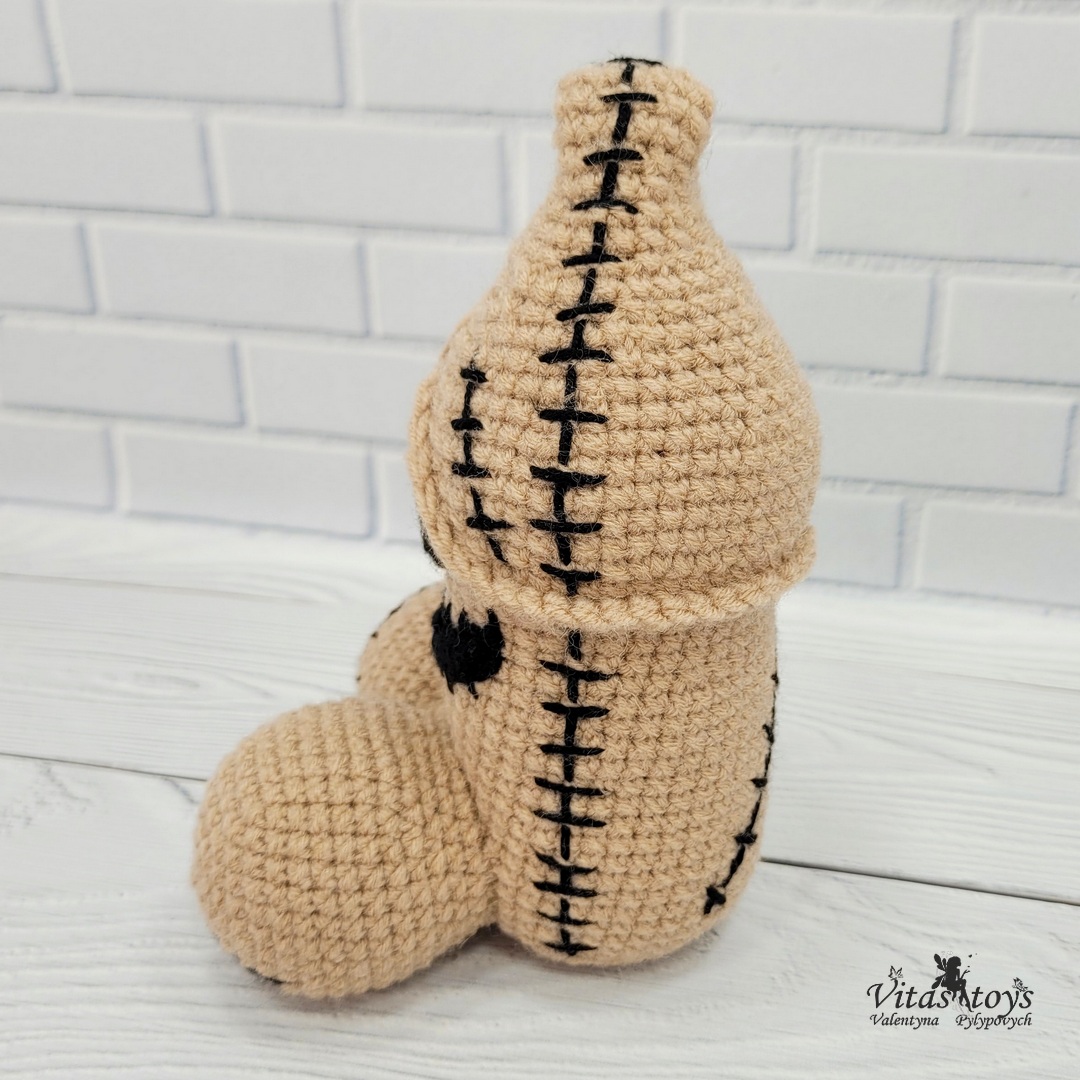 Crochet Penis Amigurumi - Positive Crochet Penis with Custom Tag