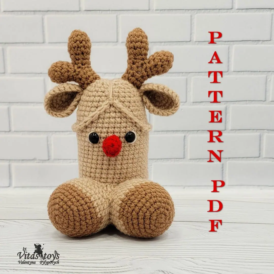 Amigurumi toy pattern Funny Penis Reindeer crochet toy