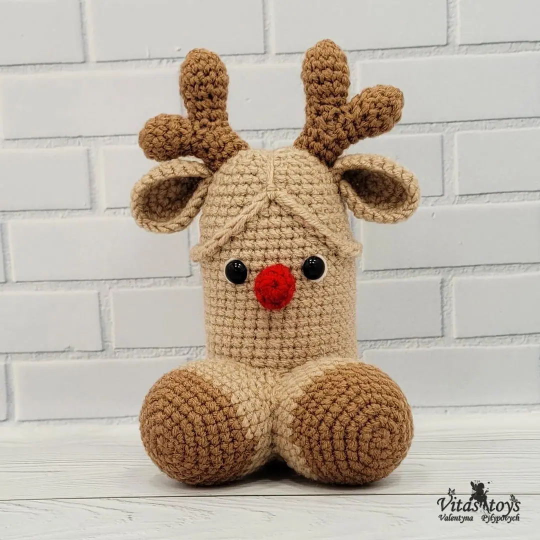 Amigurumi toy pattern Funny Penis Reindeer crochet toy 3 Amigurumi Penis