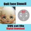 Doll Face Stencil Template