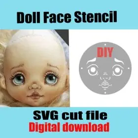 Doll Face Stencil Template