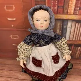 Reproduction of Izannah Walker dolls by Inna Razuvaeva. 10 inch Antique Style Doll.