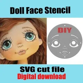 Doll face stencil