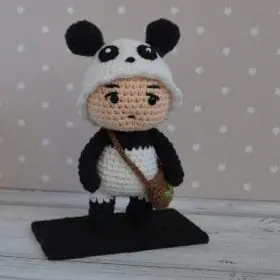 Crochet Panda Collectible Toy Animal Amigurumi