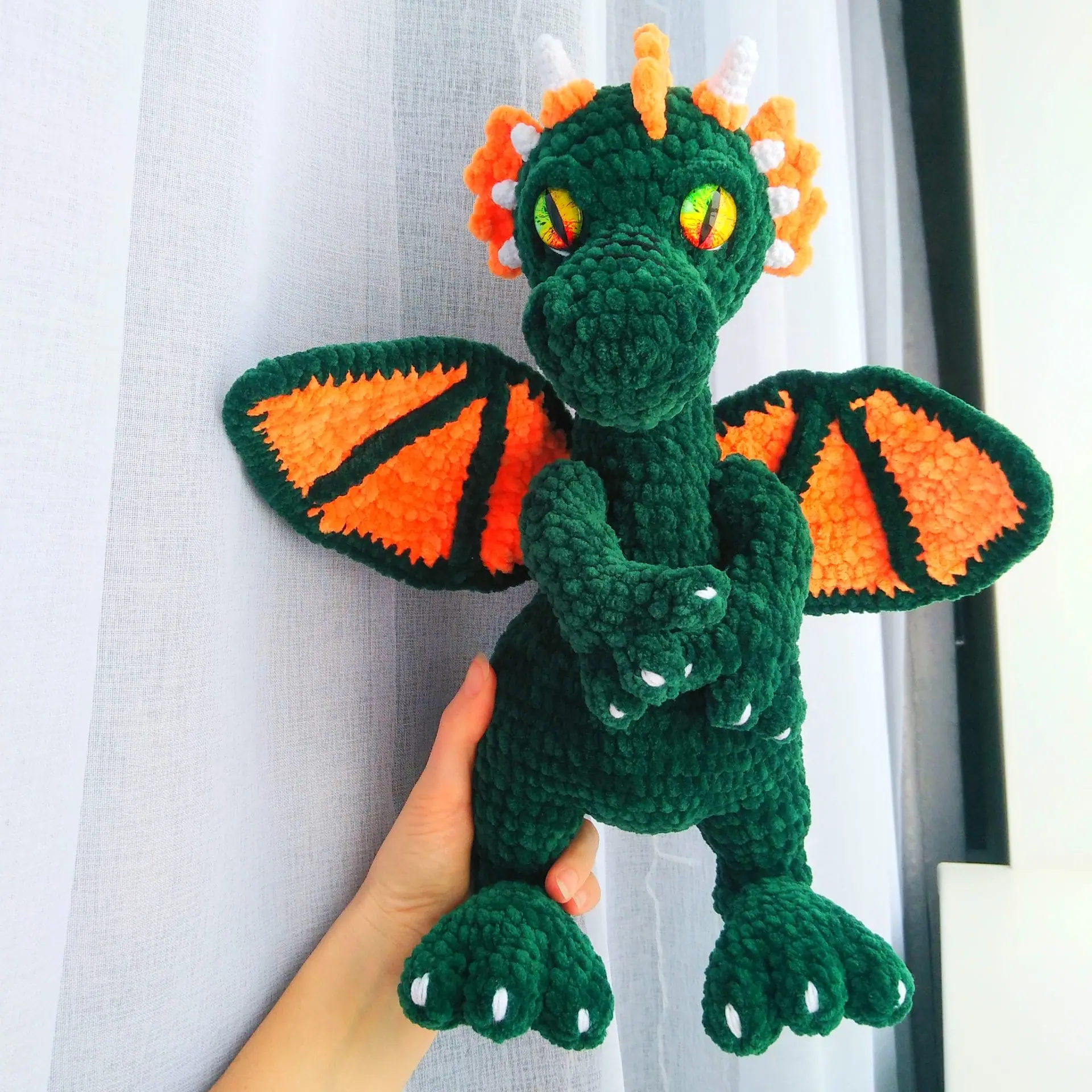 Amigurumi crochet custom doll in Dragon. Stuffed popular Animals and Plushies READY TO SHIP