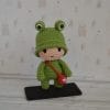 Crochet Frog Collectible Toy Animal Amigurumi