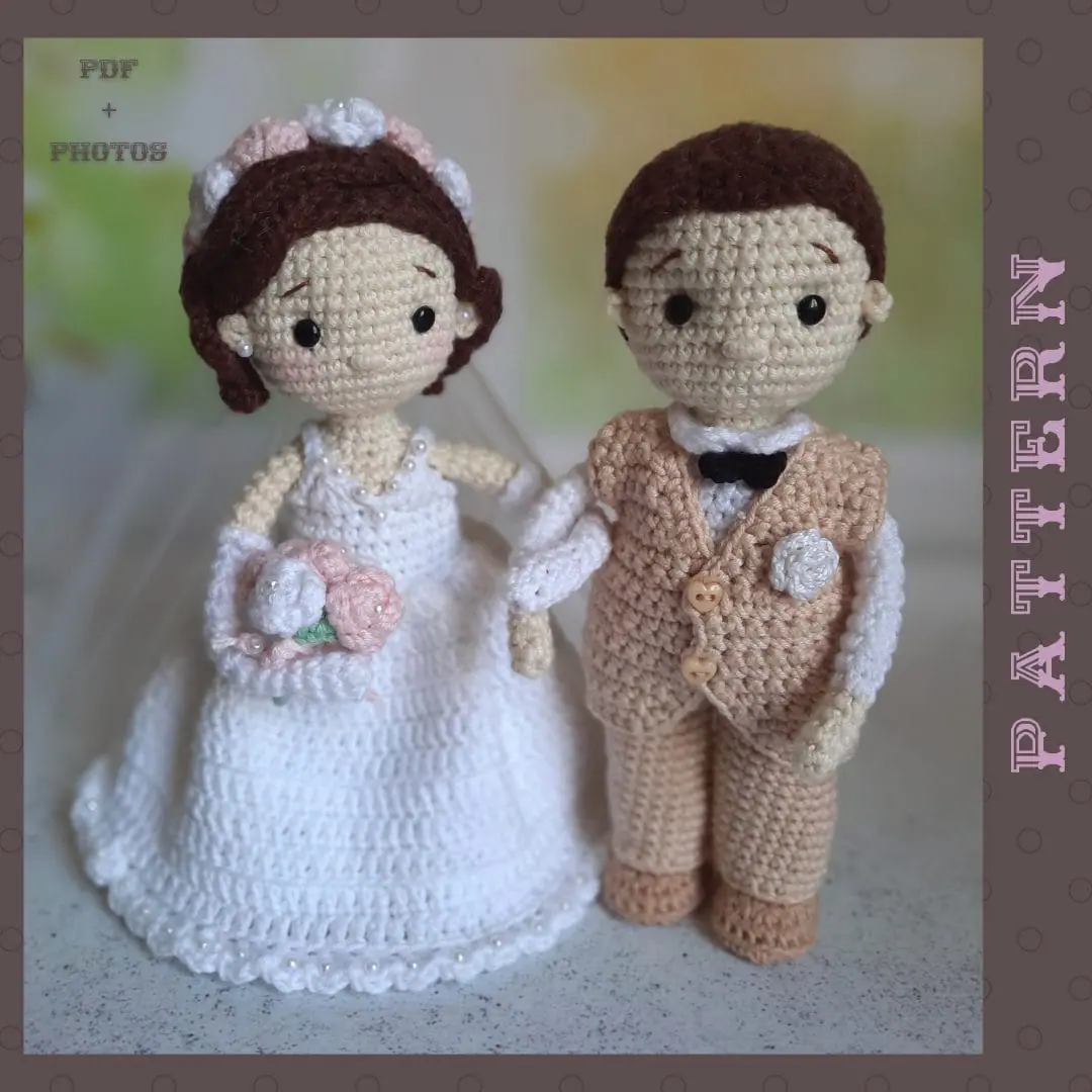 Amigurumi wedding dolls free hot sale patterns