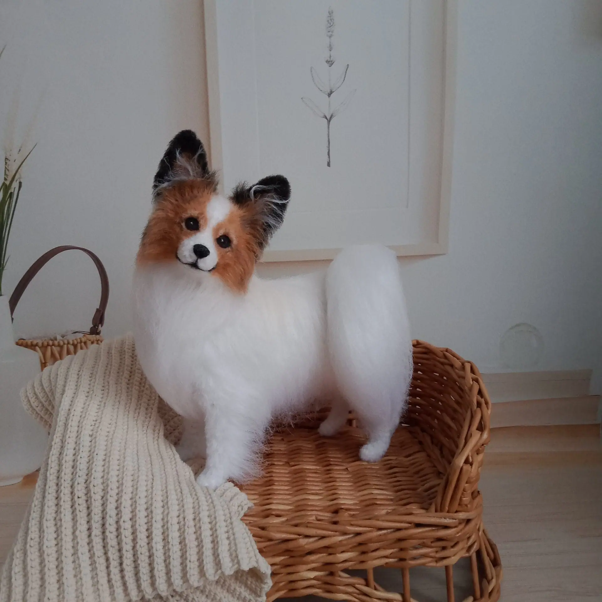 Miniature Custom realistic crochet cutest Papillon