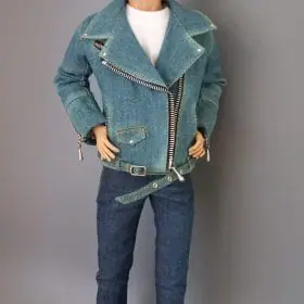 IT homme doll outfit realistic denim jacket