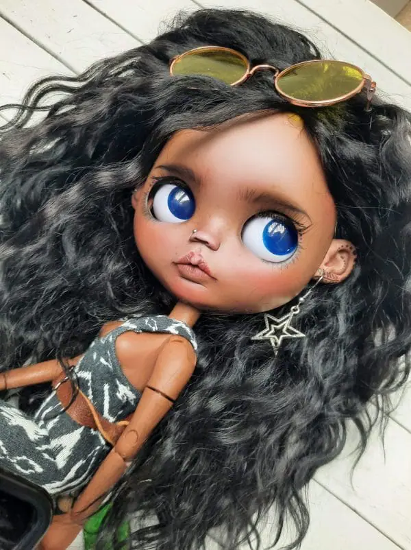 afro blythe doll custom