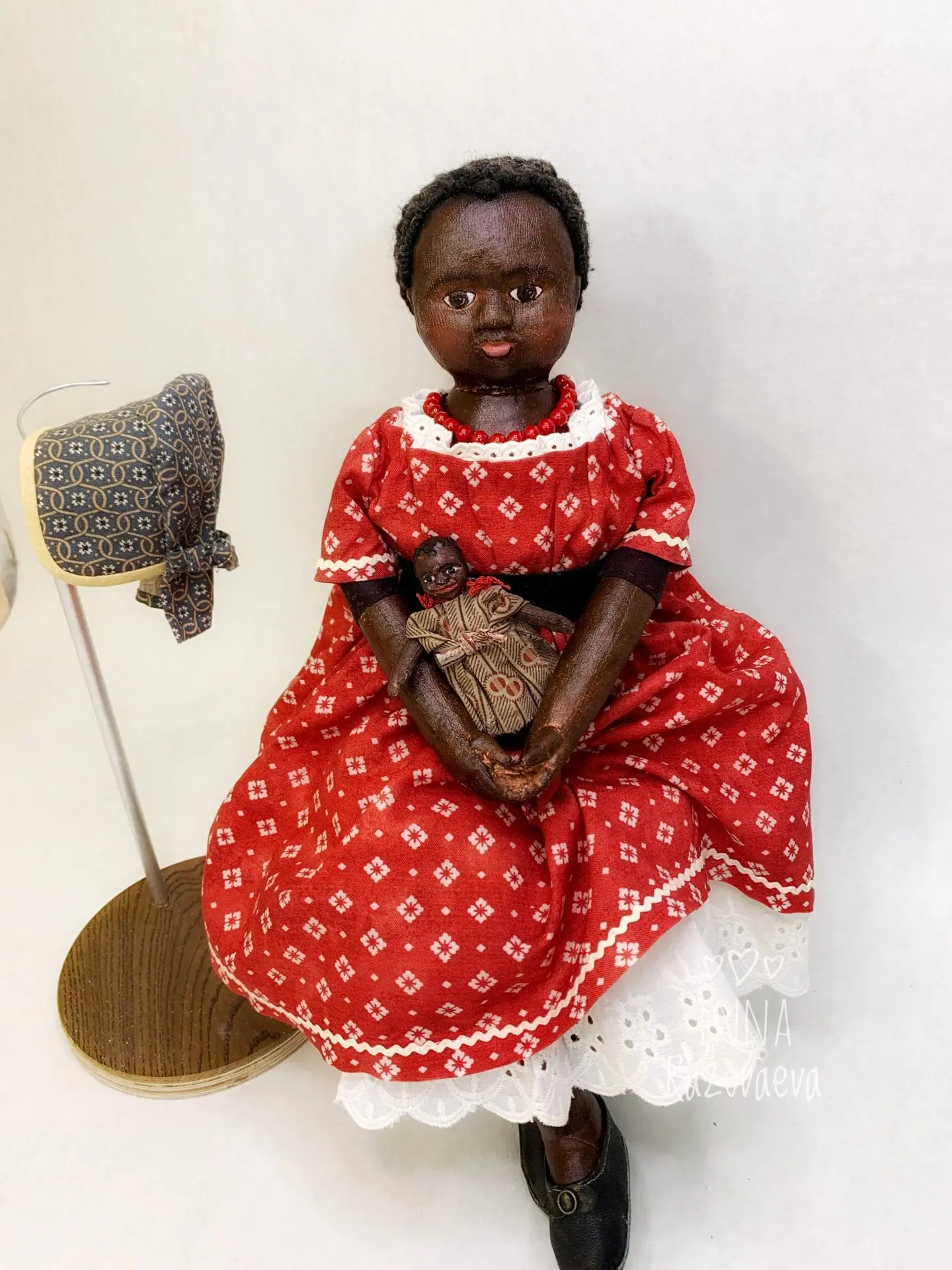 Izannah Walker reproduction black doll 7