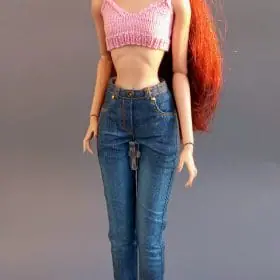 FR NuFace doll outfit realistic jeans