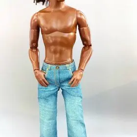 Ken doll outfit realistic green jeans